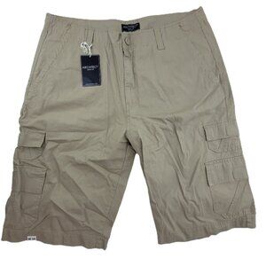 NEW Architect Shorts Mens 38 Tan Khaki Cargo Beige Pockets Long 100% Cotton NWT